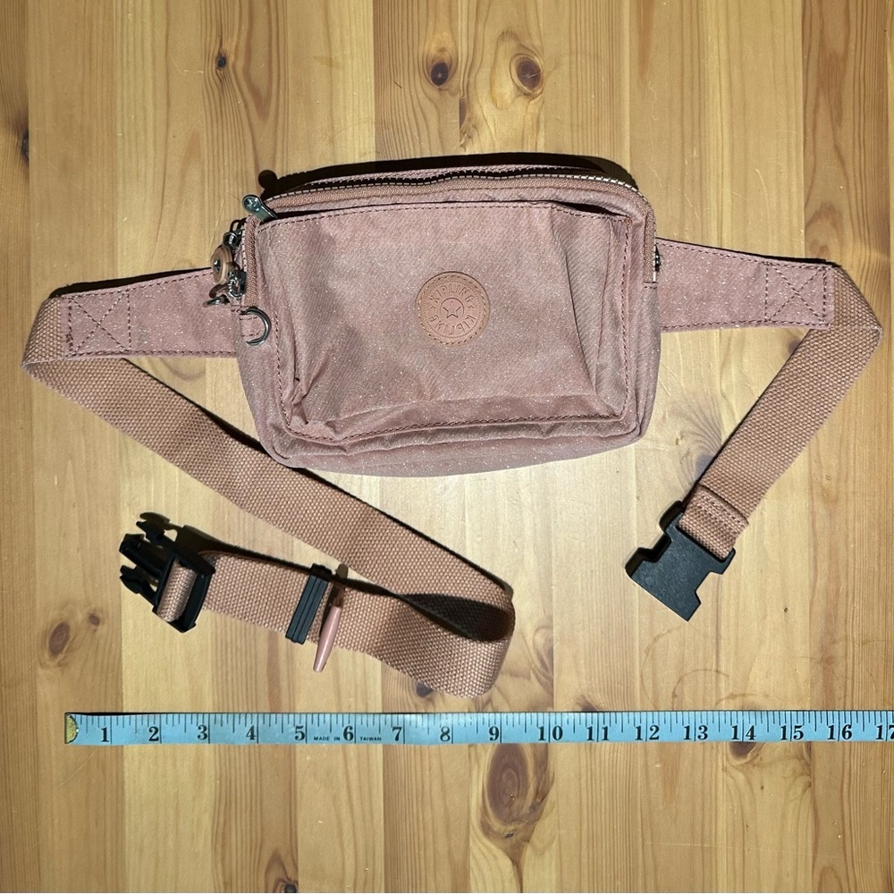 Kipling Pink Sparkle Belt Bag